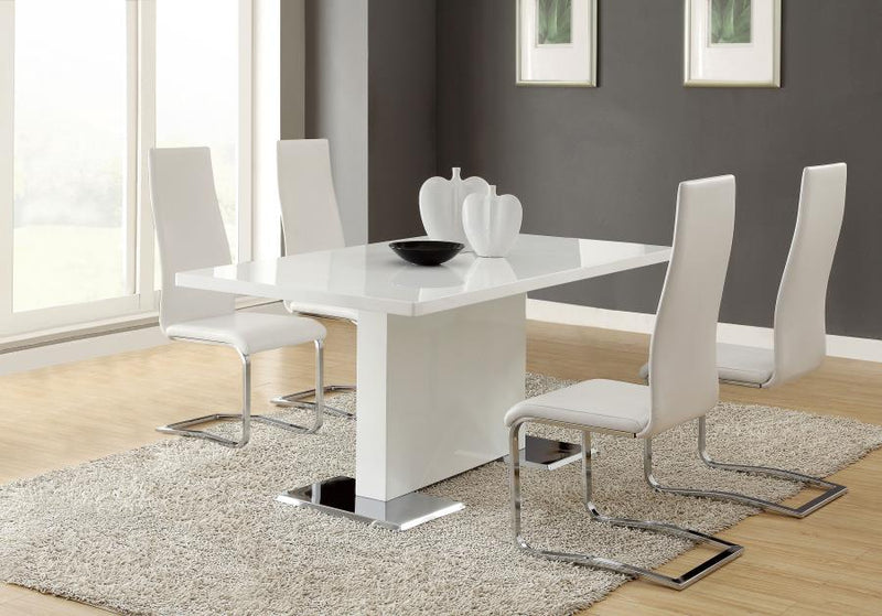 Anges Dining Table Set High Gloss