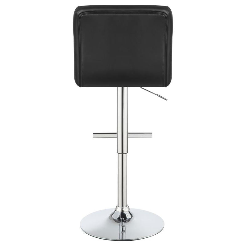 Lenny Tufted Adjustable Faux Leather Bar Stool (Set of 2)