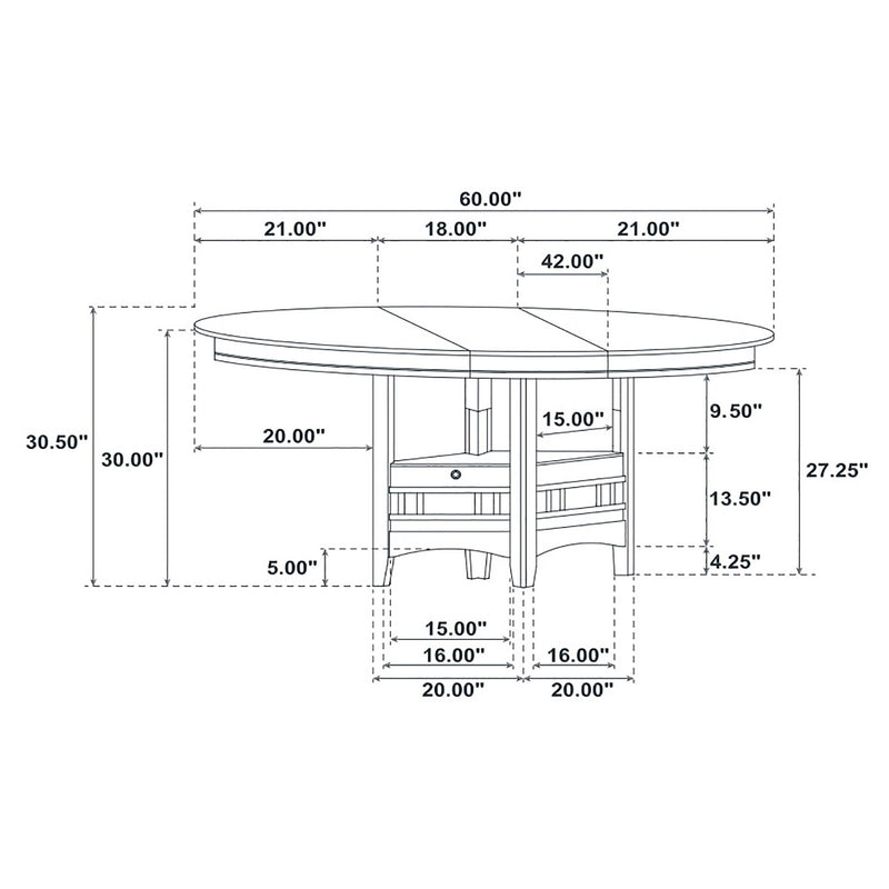 Lavon Oval Extension Leaf Dining Set Medium