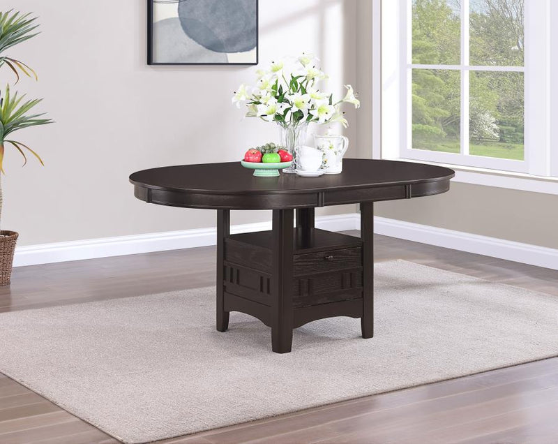 Mesa de comedor Lavon Oval de 60 pulgadas con extensión de hoja, mediana