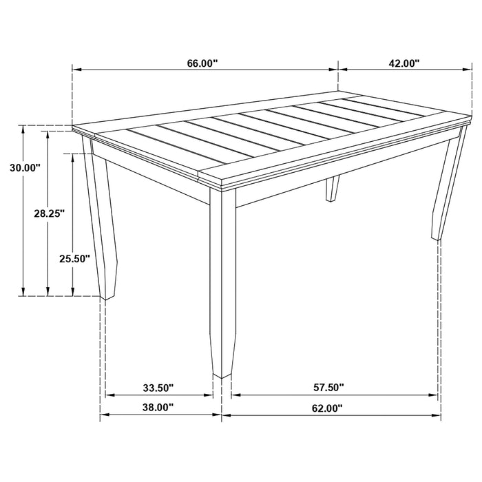 Dalila  Rectangular Dining Set Grey and Dark Grey