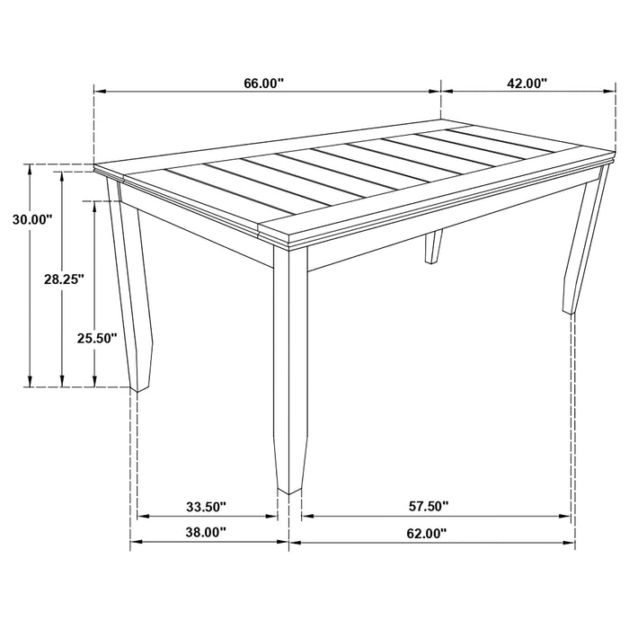 Dalila Rectangular Dining Table Cappuccino