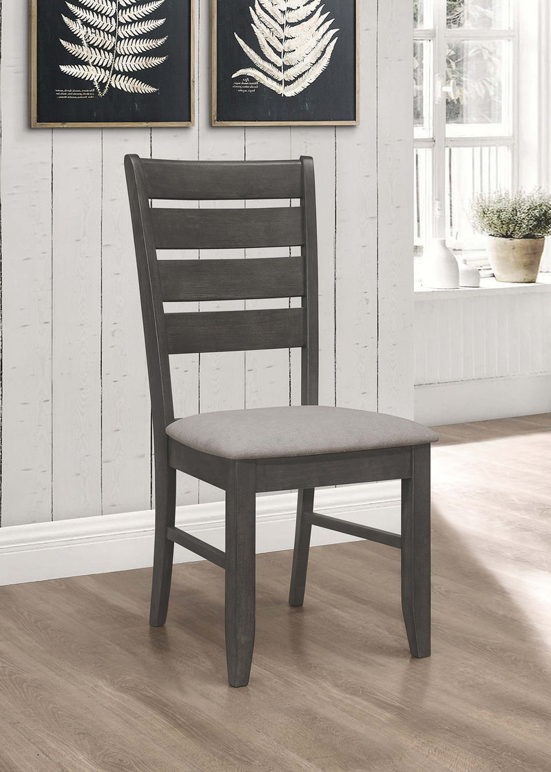 Silla auxiliar de comedor Dalila de madera (juego de 2)
