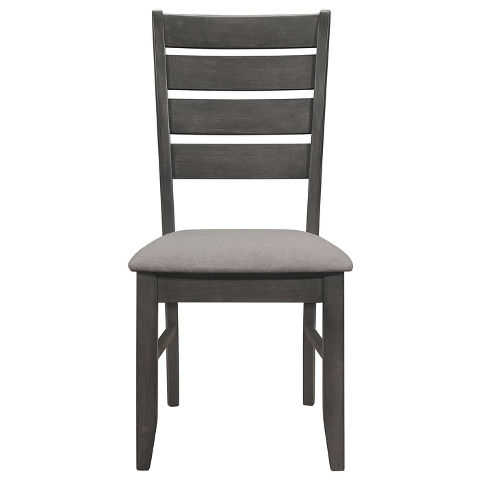 Dalila Ladder Back Side Chair (Set of 2) Grey and Dark Grey