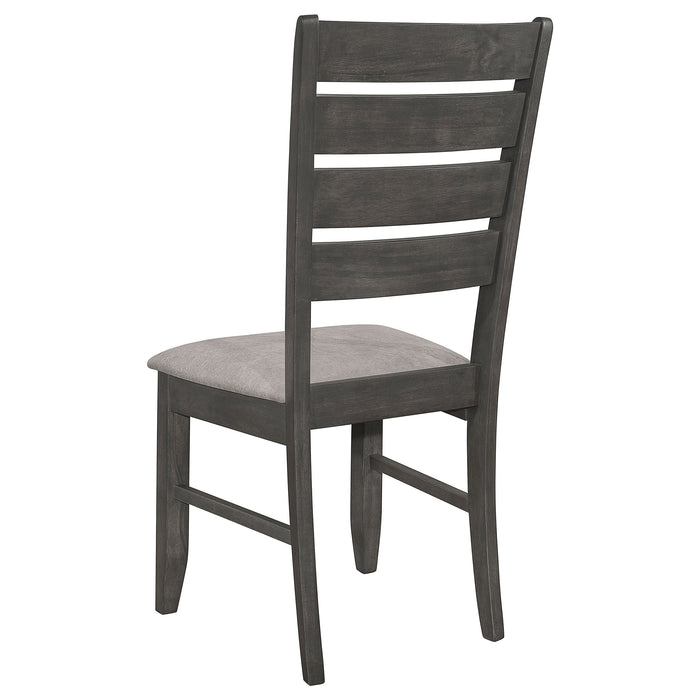 Dalila Ladder Back Side Chair (Set of 2) Grey and Dark Grey