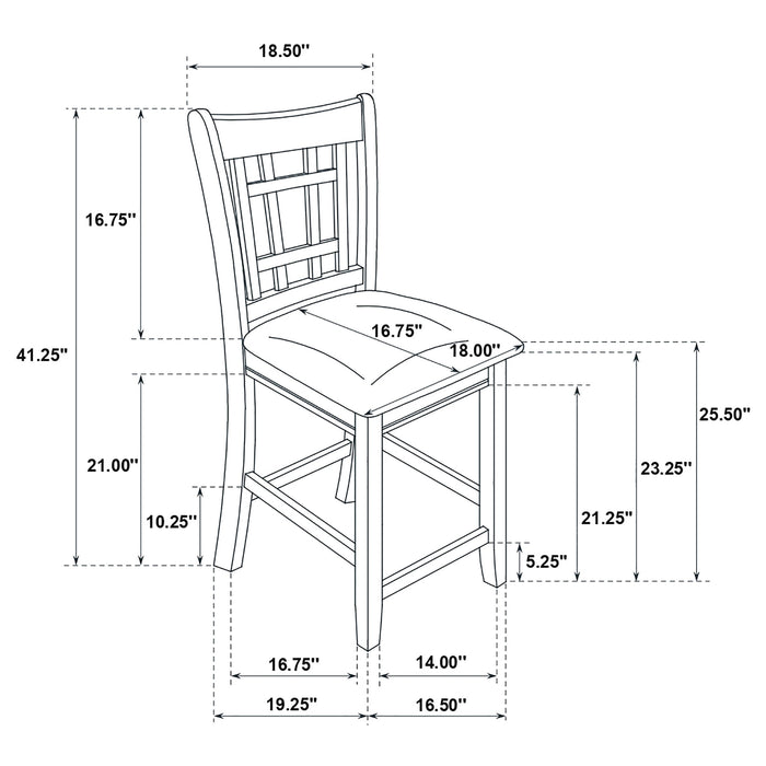 Lavon  Counter Height Dining Room Set Espresso and Black