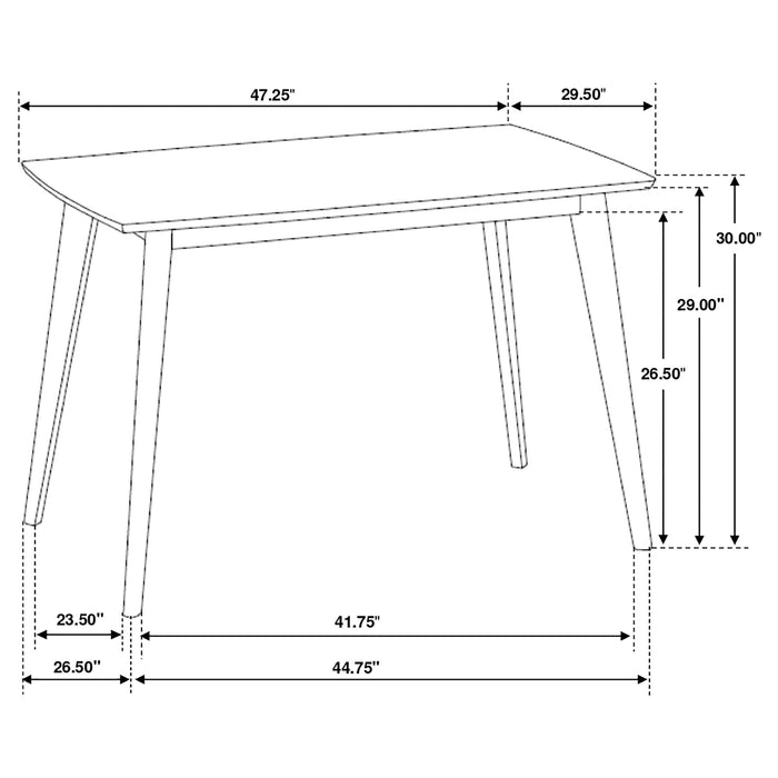 Kersey  Rectangular Dining Set Chestnut and Tan