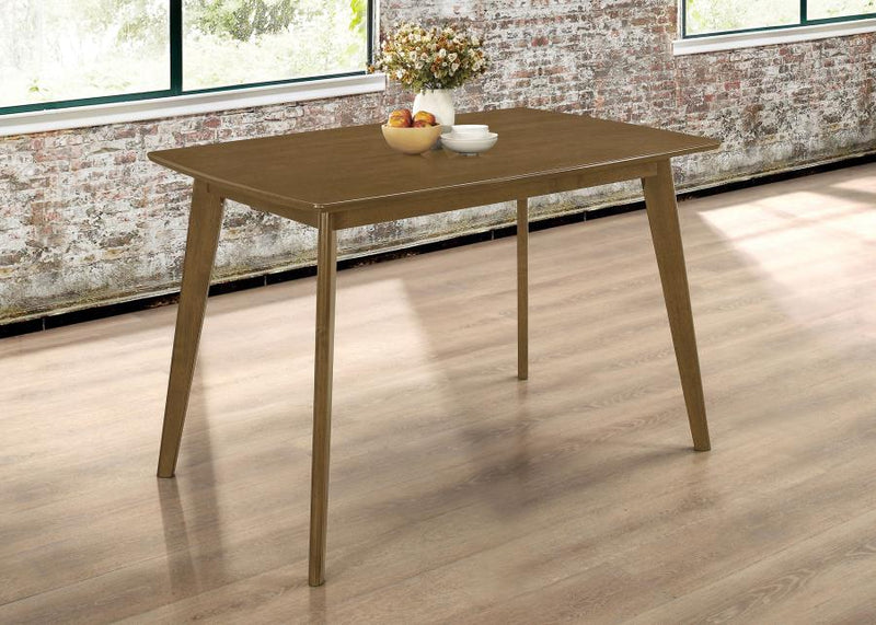 Mesa de comedor rectangular de madera Kersey de 47 pulgadas, color castaño
