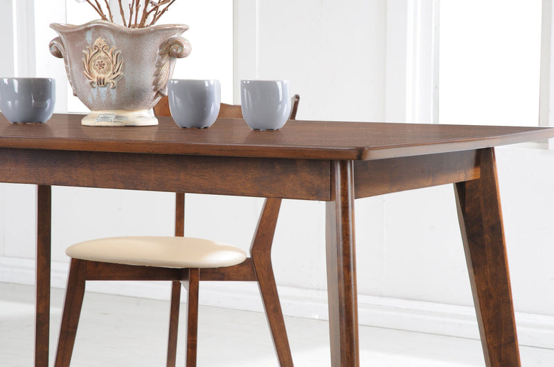 Mesa de comedor rectangular de madera Kersey de 47 pulgadas, color castaño