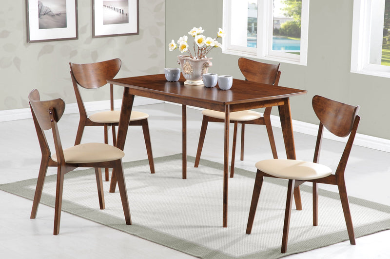 Mesa de comedor rectangular de madera Kersey de 47 pulgadas, color castaño