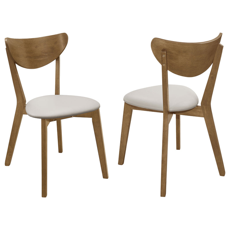 Silla de comedor lateral de madera Kersey color castaño (juego de 2)