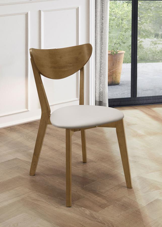 Silla de comedor lateral de madera Kersey color castaño (juego de 2)