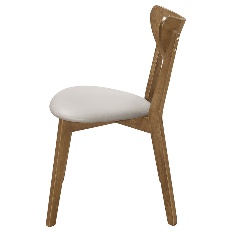 Silla de comedor lateral de madera Kersey color castaño (juego de 2)