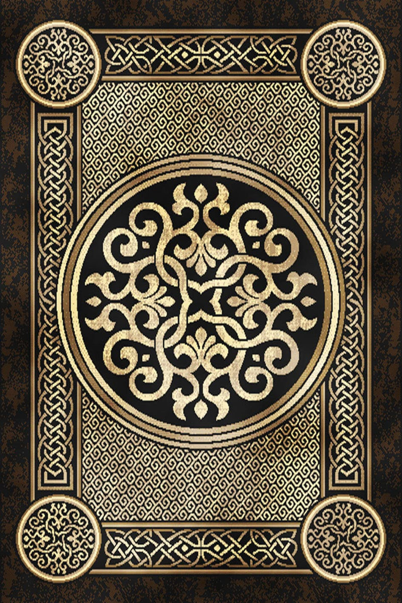 MOMENTO Rug DESIGN 10384 Black 5x8 (5'2x7'5")"