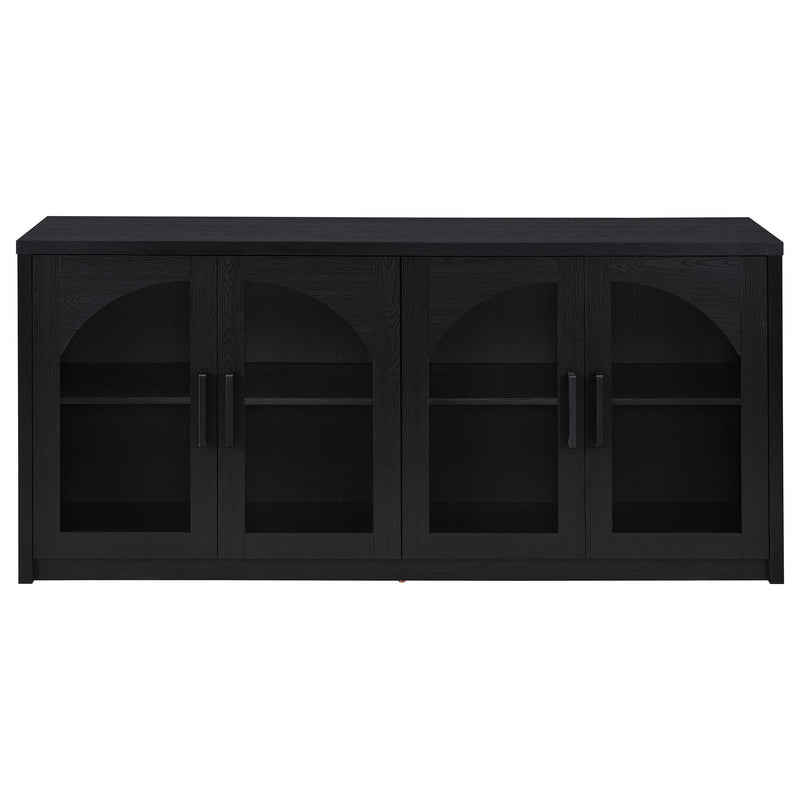Riva 4-door Dining Sideboard Buffet Storage Credenza Black
