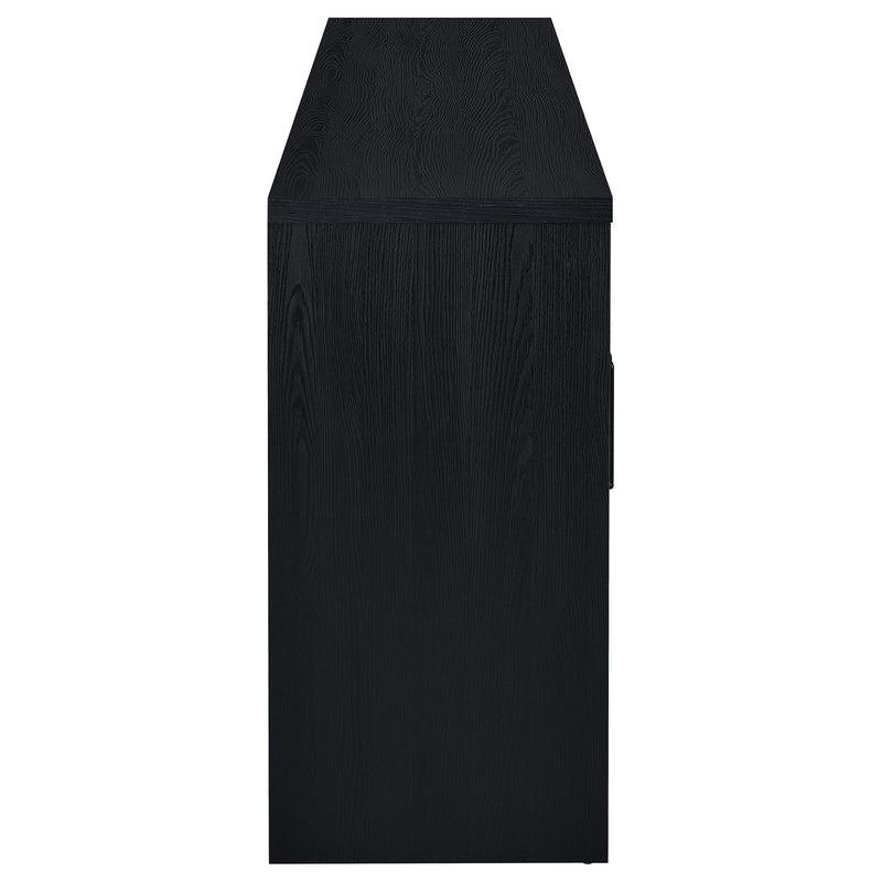 Riva 4-door Dining Sideboard Buffet Storage Credenza Black
