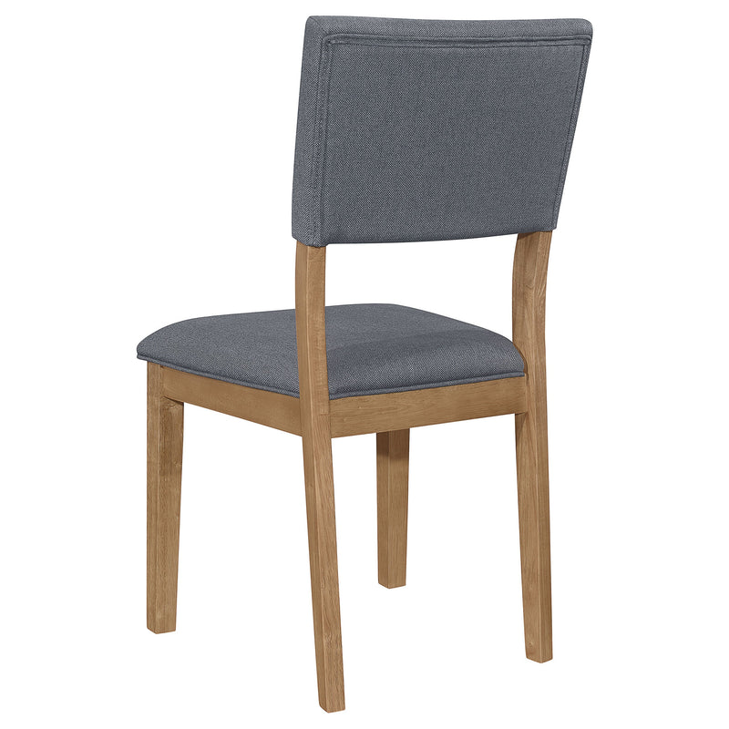 Silla lateral de comedor tapizada en tela Sharon, marrón (juego de 2)