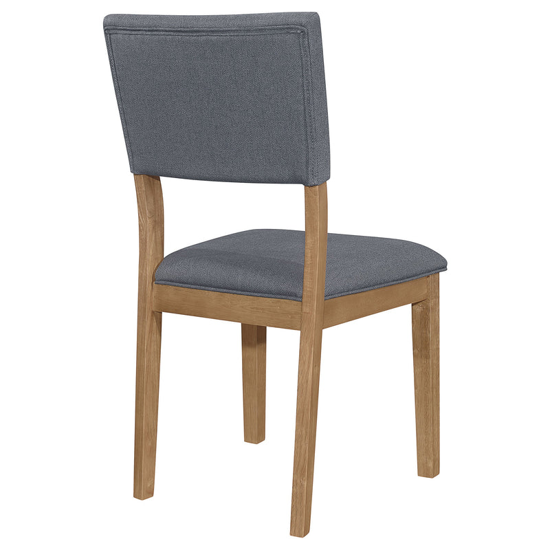 Silla lateral de comedor tapizada en tela Sharon, marrón (juego de 2)