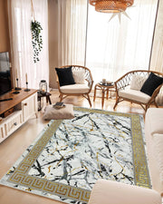 MARBLE Rug Design 1042 Beige 7 Foot Round (6'6x6'6" Round)"