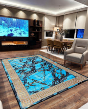 MARBLE Rug Design 1042 Blue 5x8 (5'2x7'5")"