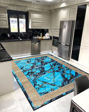 MARBLE Rug Design 1042 Blue 8x11 (7'8x10'8")"