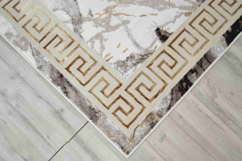 MARBLE Rug Design 1042 Gold 2x8 Runner (2'6x7'9")"