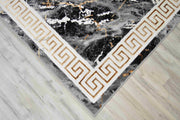 MARBLE Rug Design 1042 Grey 7 Foot Round (6'6x6'6" Round)"