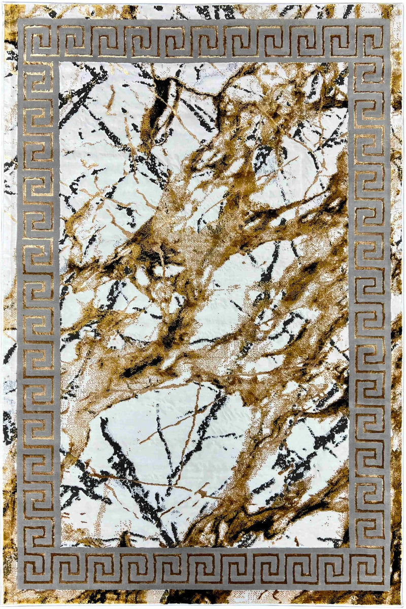 MARBLE Rug Design 1042 Black 5x8 (5'2x7'5")"