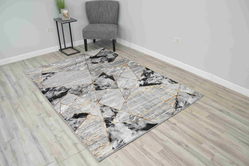 MARBLE Rug Design 1043 Blue 8x11 (7'8x10'8")"