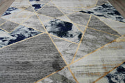 MARBLE Rug Design 1043 Blue 7 Foot Round (6'6x6'6" Round)"