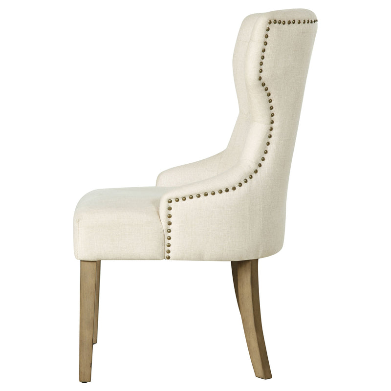 Silla de comedor tapizada con botones Baney