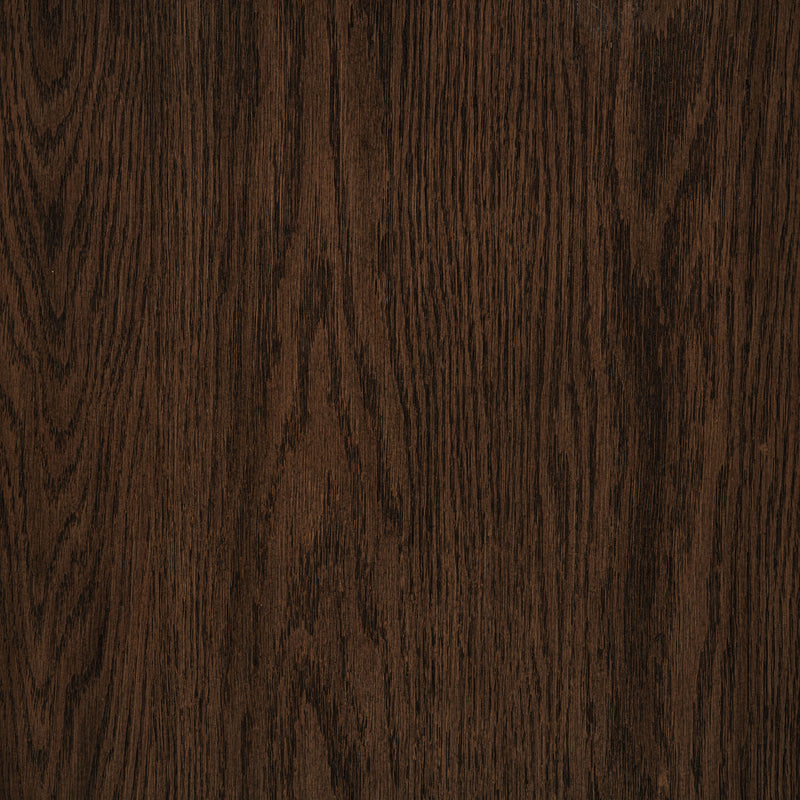 Mesa de comedor de pedestal redonda Ridgewell, roble oscuro