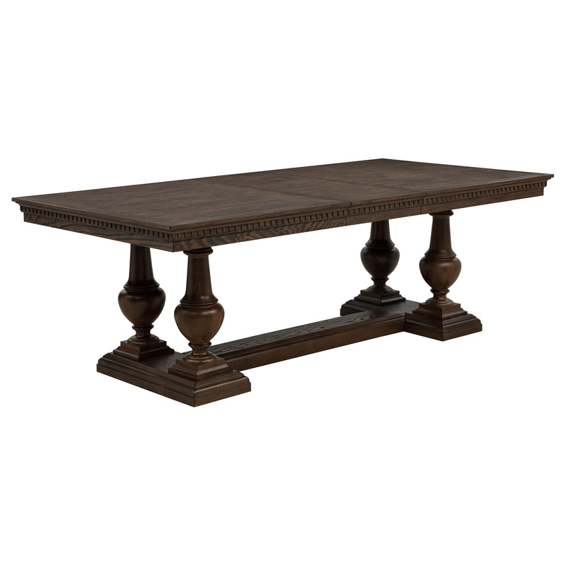Mesa de comedor caballete rectangular Ridgewell, roble oscuro