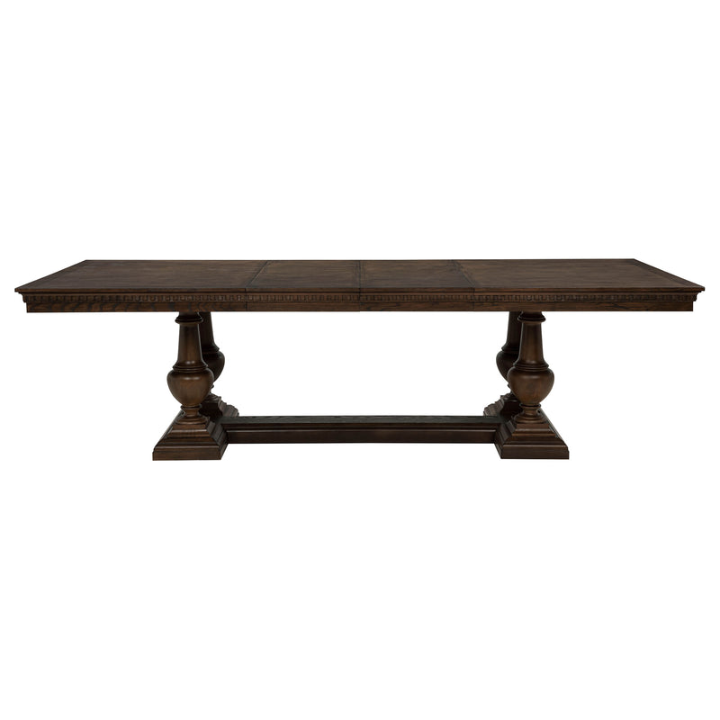 Mesa de comedor caballete rectangular Ridgewell, roble oscuro