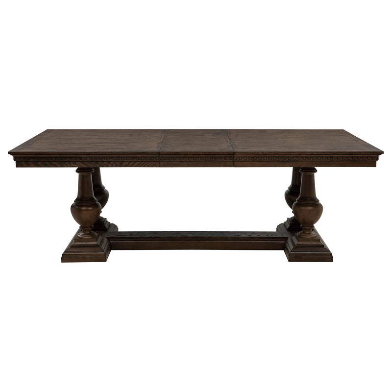 Mesa de comedor caballete rectangular Ridgewell, roble oscuro