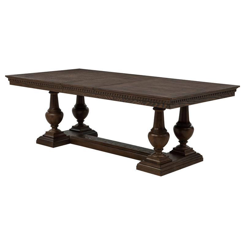 Mesa de comedor caballete rectangular Ridgewell, roble oscuro