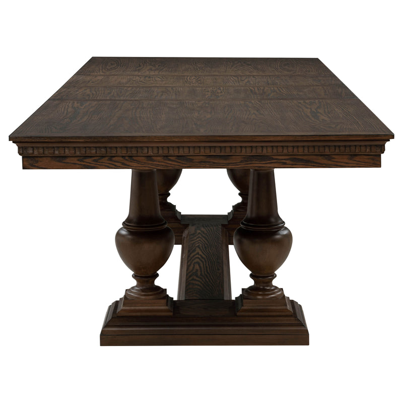 Mesa de comedor caballete rectangular Ridgewell, roble oscuro
