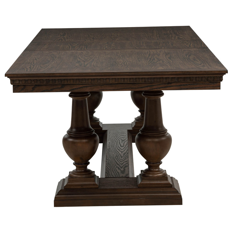 Mesa de comedor caballete rectangular Ridgewell, roble oscuro