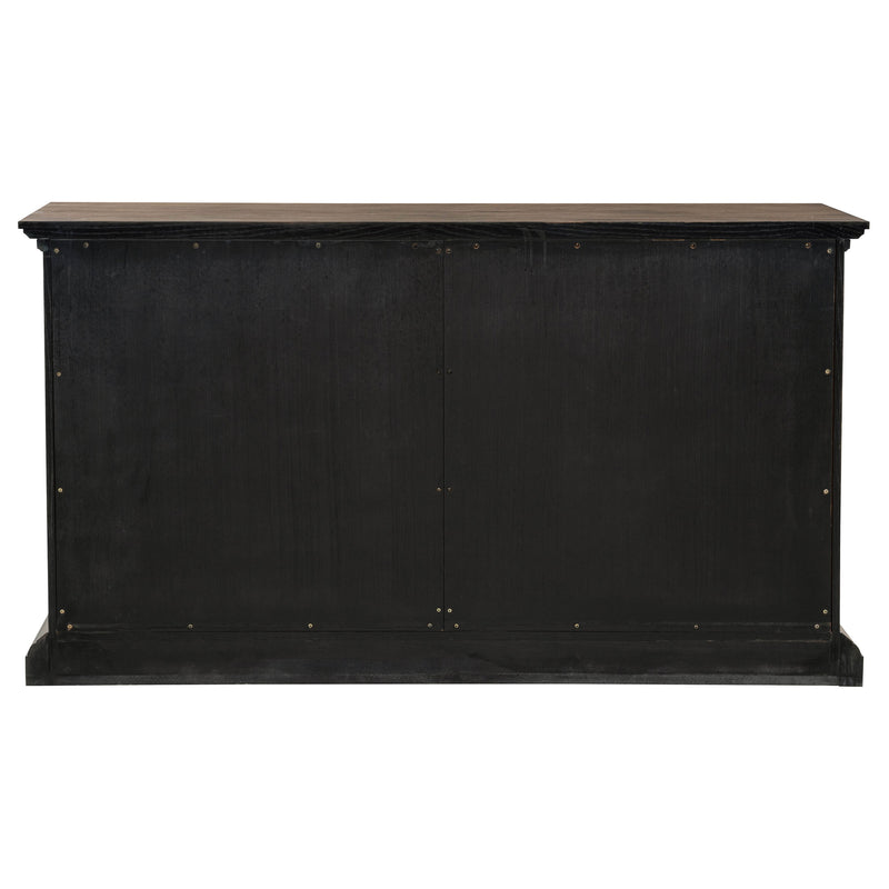 Aparador de comedor Ridgewell con 2 cajones y 4 puertas, roble oscuro