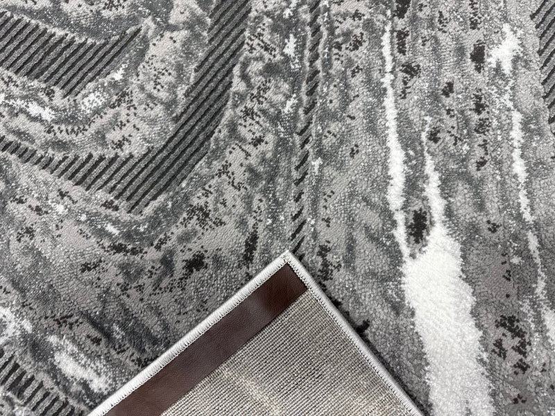MARBLE Rug Design 1048 Anthracite 2x8 Runner (2'6x7'9")"