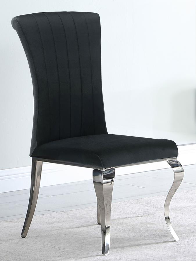 Silla de comedor lateral tapizada Betty Velvet (juego de 4)