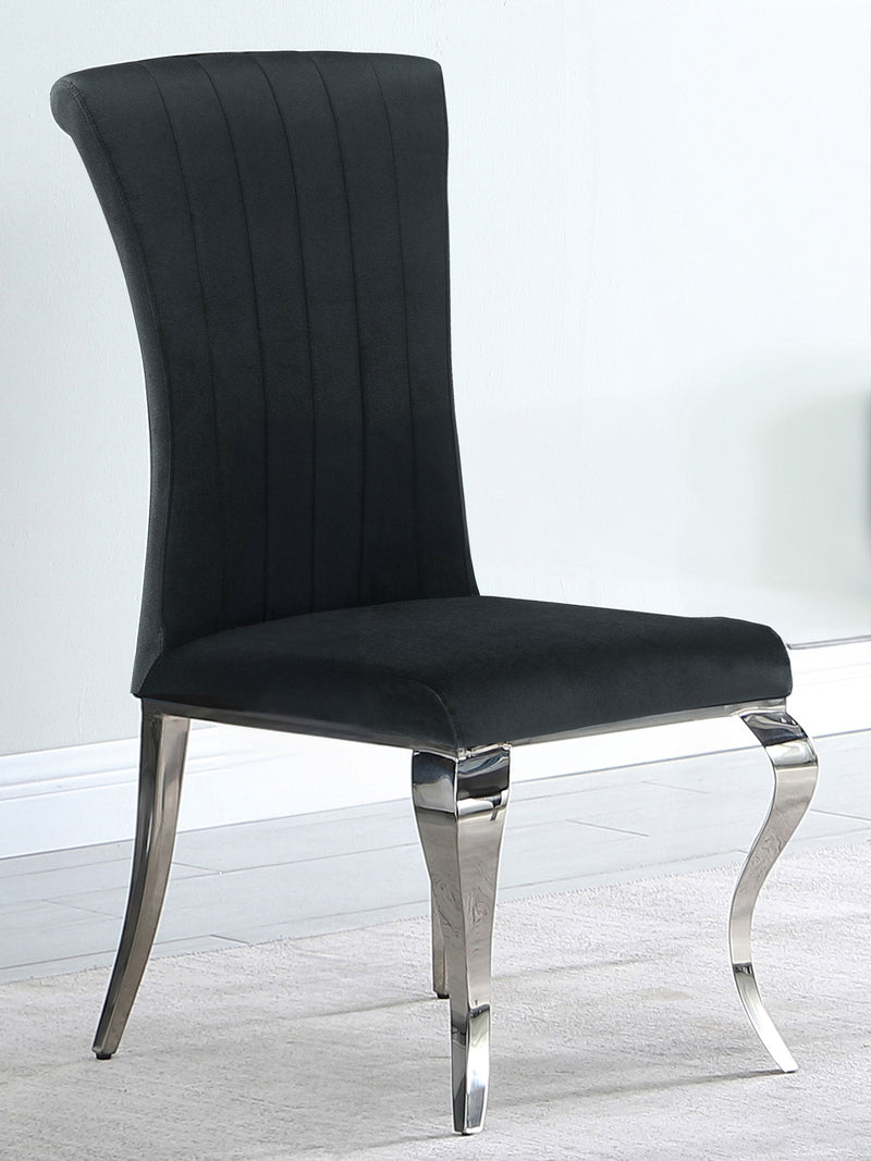 Silla de comedor lateral tapizada Betty Velvet (juego de 4)