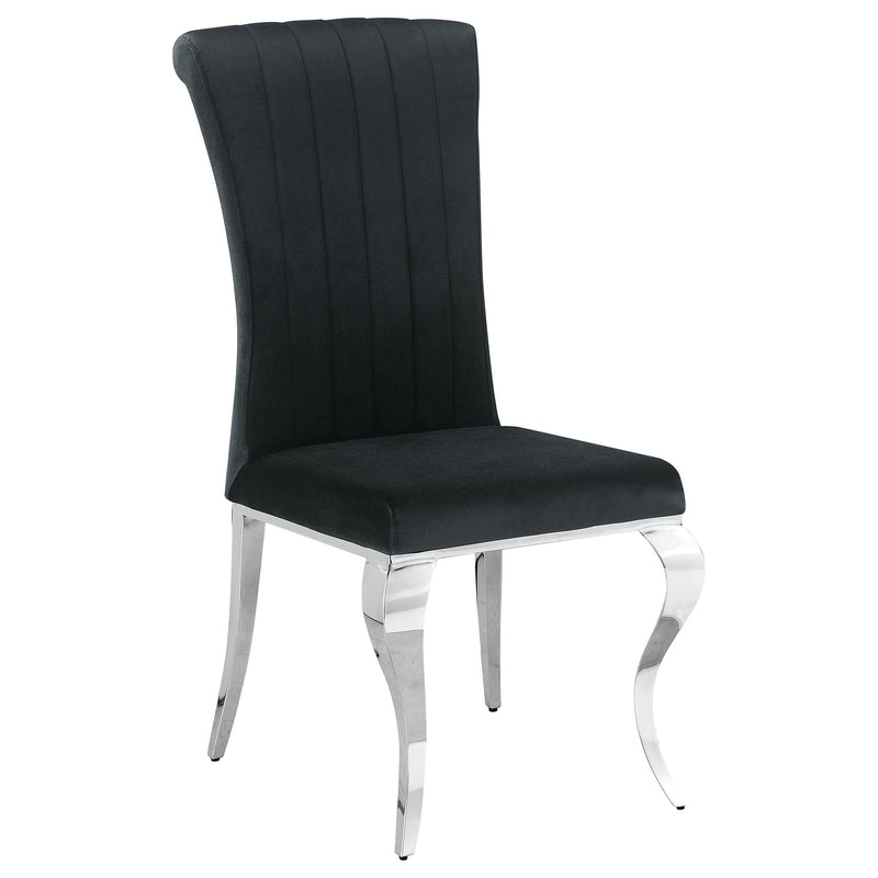 Silla de comedor lateral tapizada Betty Velvet (juego de 4)