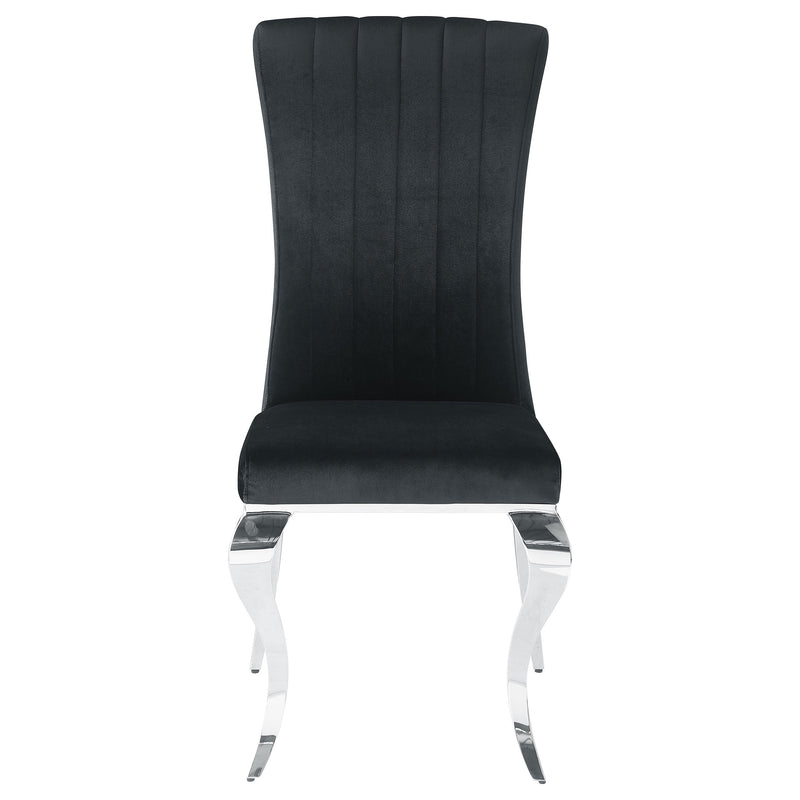 Silla de comedor lateral tapizada Betty Velvet (juego de 4)