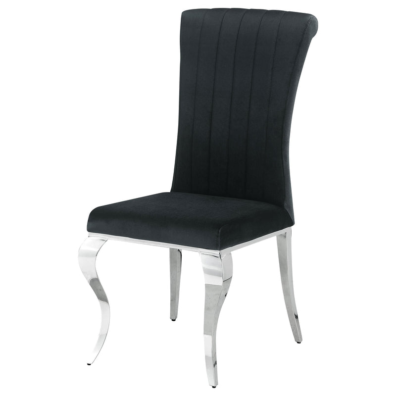 Silla de comedor lateral tapizada Betty Velvet (juego de 4)