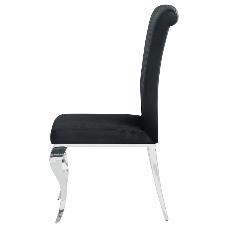 Silla de comedor lateral tapizada Betty Velvet (juego de 4)