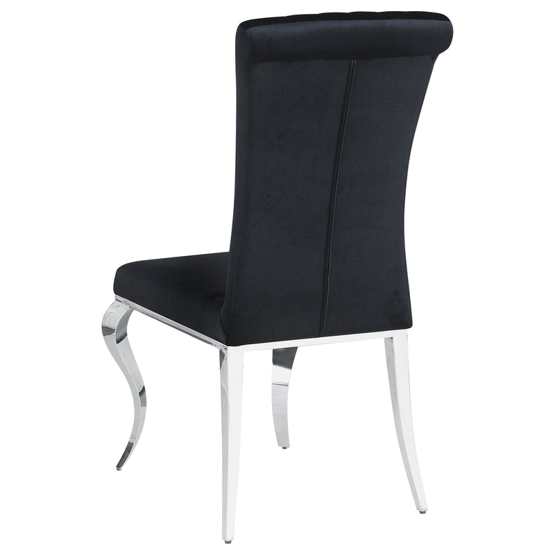Silla de comedor lateral tapizada Betty Velvet (juego de 4)