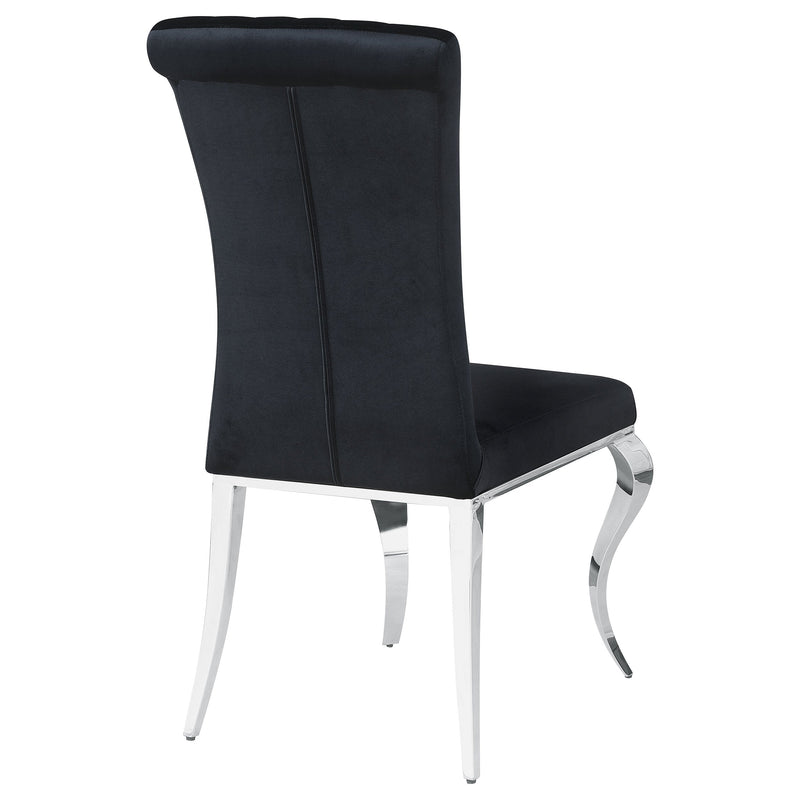 Silla de comedor lateral tapizada Betty Velvet (juego de 4)