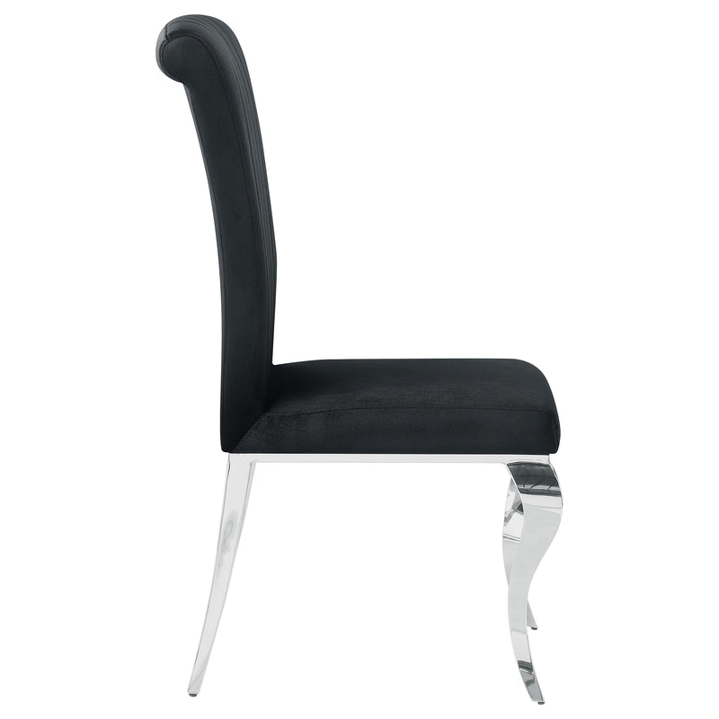 Silla de comedor lateral tapizada Betty Velvet (juego de 4)