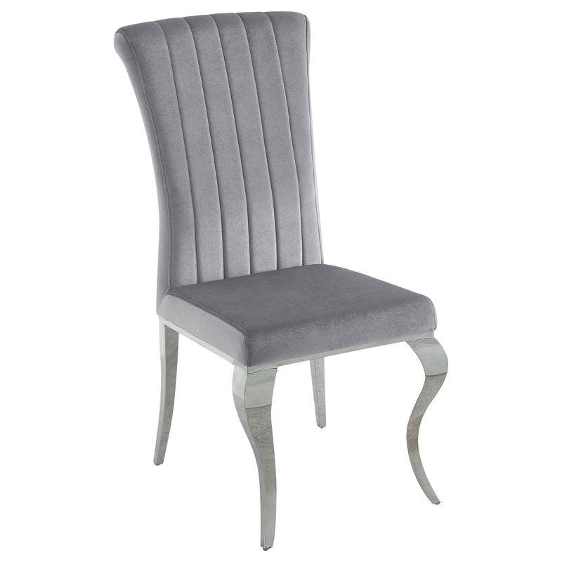 Silla de comedor lateral tapizada Betty Velvet (juego de 4)